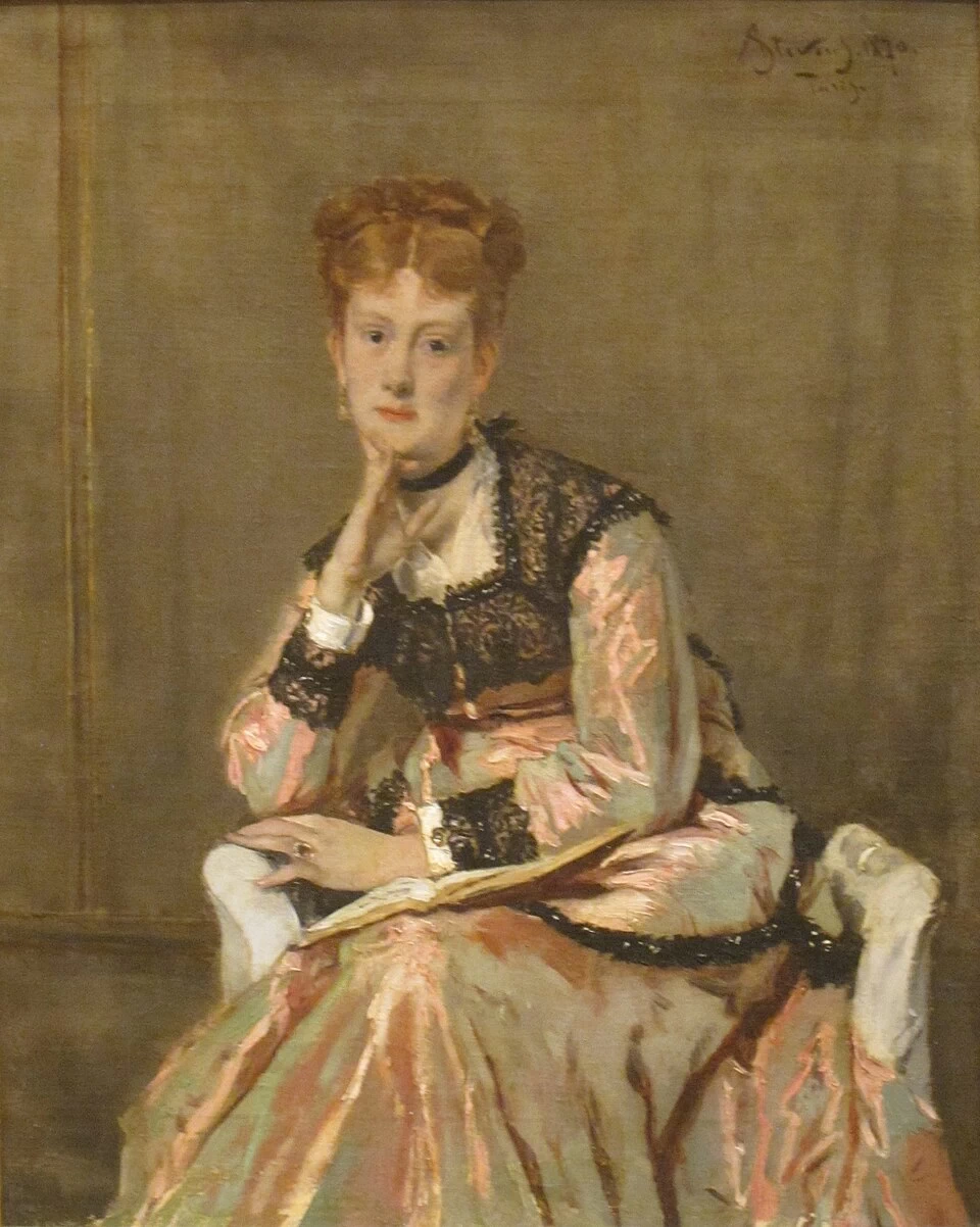 Alfred Émile Stevens - La sfinge parigina, San Diego Museum of Art
